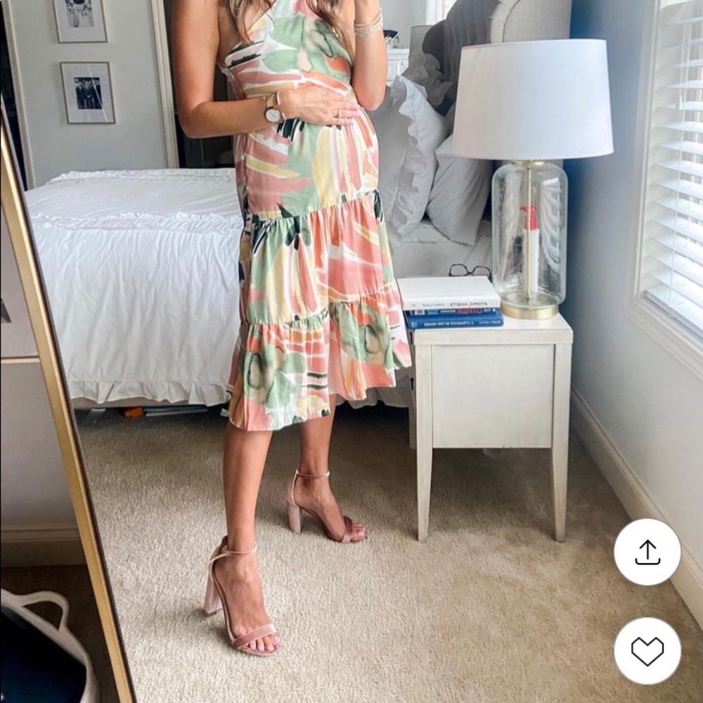 New w/ tags, The Mint Boutique one-shoulder midi-dress, size medium